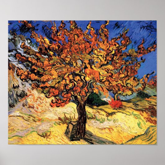 Vincent Van Gogh - De Moerbeiboom Kunstschilderij Poster (Voorkant)