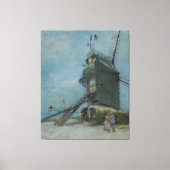 Vincent van Gogh - De molen van de Galette Canvas Afdruk (Voorkant)