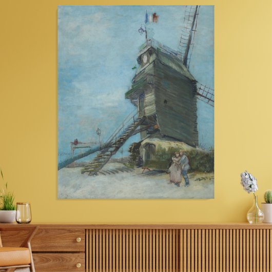 Vincent van Gogh - De molen van de Galette Canvas Afdruk (Insitu (Woonkamer))