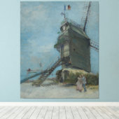 Vincent van Gogh - De molen van de Galette Canvas Afdruk (Insitu (Houten vloer))