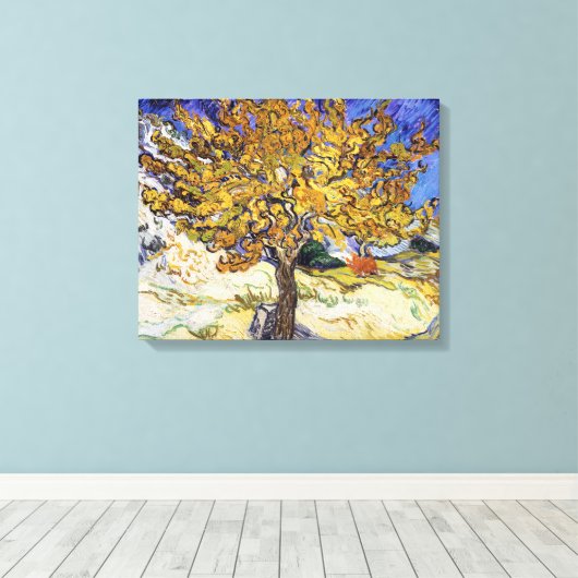 Vincent van Gogh - De Mulberry-boom Canvas Afdruk (Insitu (Houten vloer))