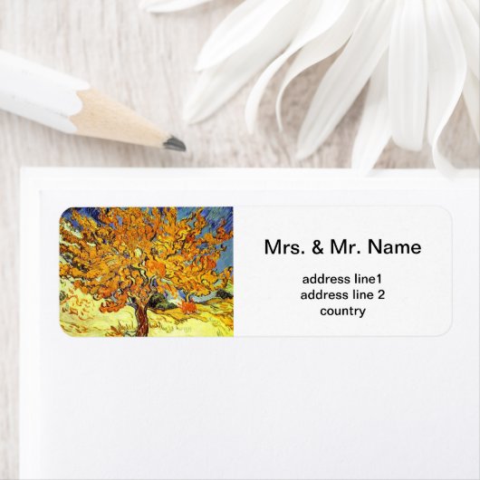 Vincent van Gogh, de Mulberry-boom Etiket (Insitu)