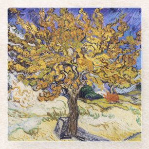 Vincent van Gogh - De Mulberry-boom Glazen Onderzetter