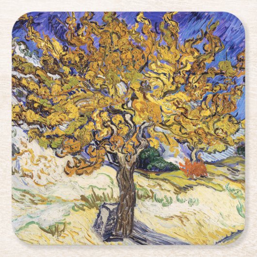 Vincent van Gogh - De Mulberry-boom Kartonnen Onderzetters (Voorkant)