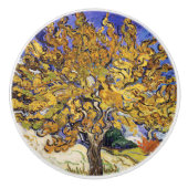 Vincent van Gogh - De Mulberry-boom Keramische Knop (Voorkant)