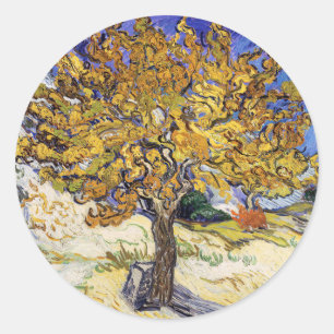 Vincent van Gogh - De Mulberry-boom Ronde Sticker
