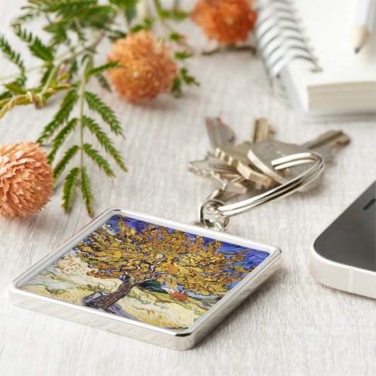 Vincent van Gogh - De Mulberry-boom Sleutelhanger (Zijkant)