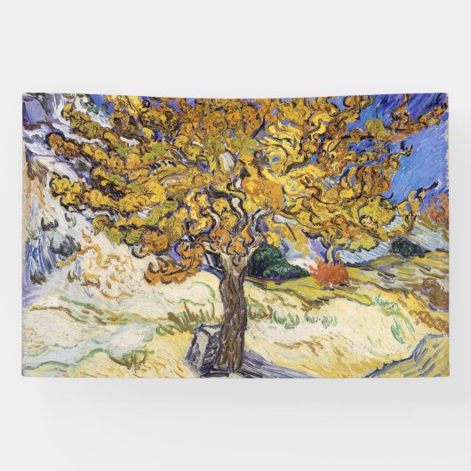Vincent van Gogh - De Mulberry-boom Spandoek (Horizontaal)