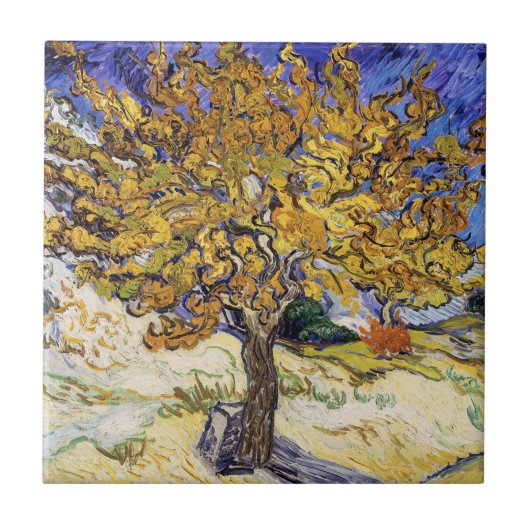 Vincent van Gogh - De Mulberry-boom Tegeltje (Voorkant)
