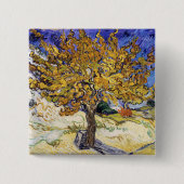 Vincent van Gogh - De Mulberry-boom Vierkante Button 5,1 Cm (Voorkant)
