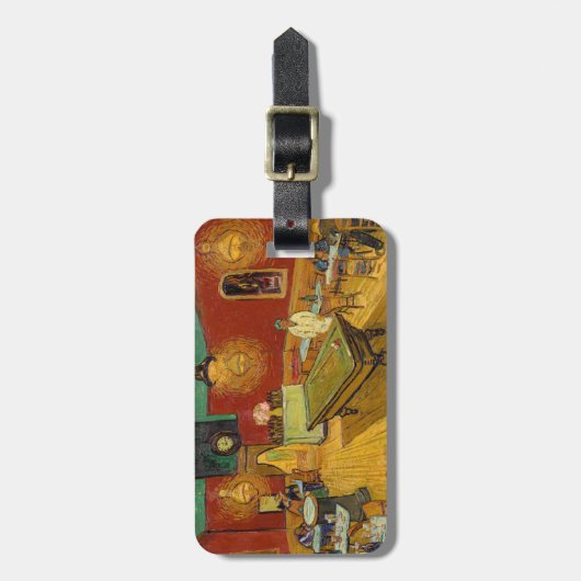 Vincent van Gogh - De Night Cafe Bagagelabel (Voorkant verticaal)
