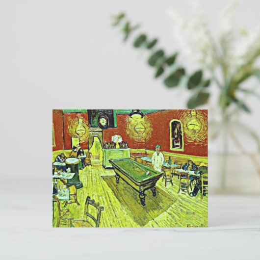 Vincent van Gogh - De Night Cafe Briefkaart (Staand voorkant)
