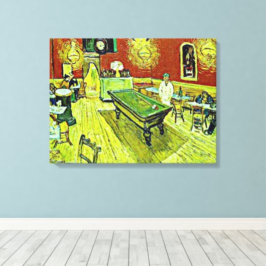 Vincent van Gogh - De Night Cafe Canvas Afdruk (Insitu (Houten vloer))