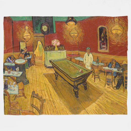 Vincent van Gogh - De Night Cafe Fleece Deken (Voorkant (Horizontaal))