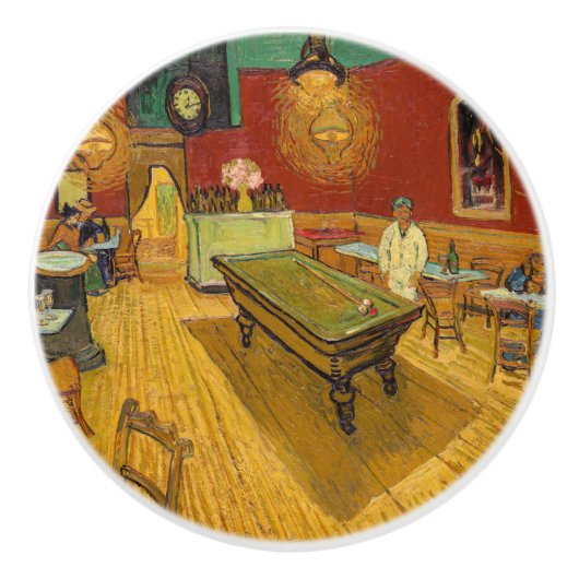 Vincent van Gogh - De Night Cafe Keramische Knop (Voorkant)