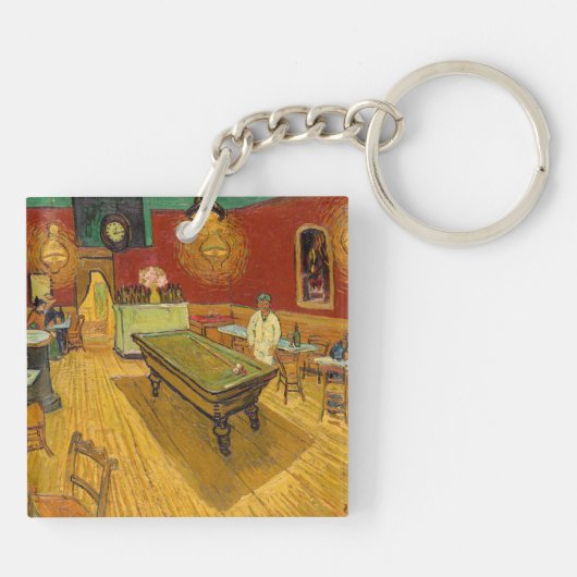 Vincent van Gogh - De Night Cafe Sleutelhanger (Achterkant)