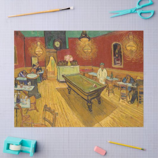 Vincent van Gogh - De Night Cafe Tissuepapier (Craft)