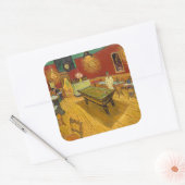 Vincent van Gogh - De Night Cafe Vierkante Sticker (Envelop)