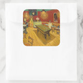 Vincent van Gogh - De Night Cafe Vierkante Sticker (Tas)