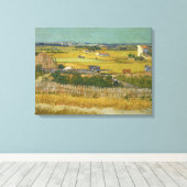 Vincent van Gogh, De oogst, De Oogst Canvas Afdruk (Insitu (Houten vloer))