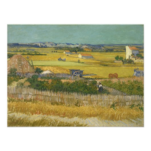 Vincent van Gogh, De oogst, De Oogst Foto Afdruk (Voorkant)