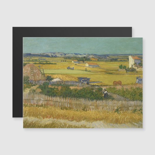 Vincent van Gogh, De oogst, De Oogst Magnetische Uitnodiging (Voorkant / Achterkant)