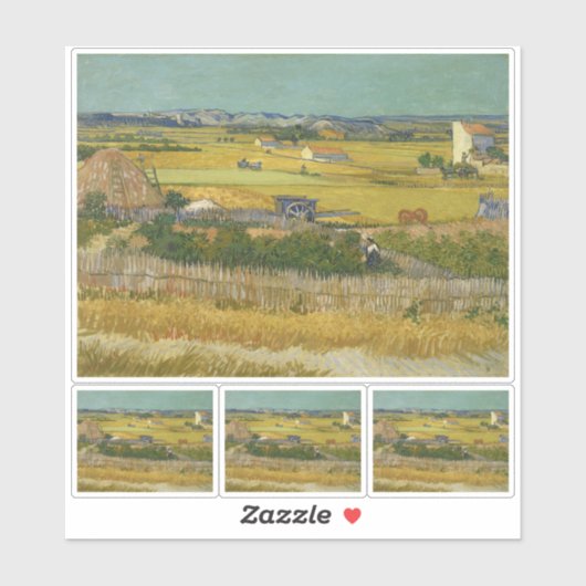 Vincent van Gogh, De oogst, De Oogst Sticker (Vel)