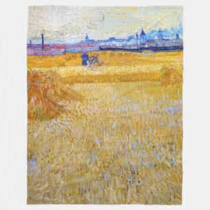 Vincent van Gogh - De Oogsters Fleece Deken