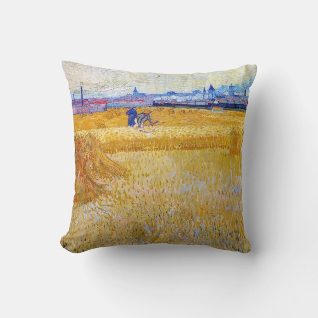 Vincent van Gogh - De Oogsters Kussen (Voorkant)