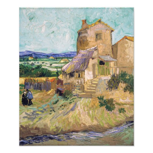 Vincent van Gogh - De oude Mill Foto Afdruk (Voorkant)