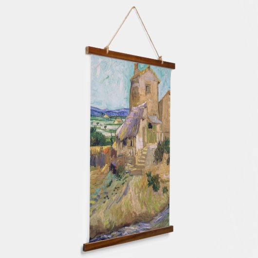 Vincent van Gogh - De oude Mill Hangend Wandkleed (Gebogen)