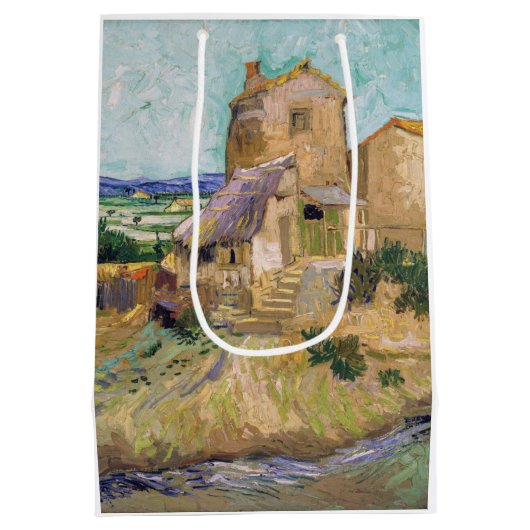 Vincent van Gogh - De oude Mill Medium Cadeauzakje (Achterkant)