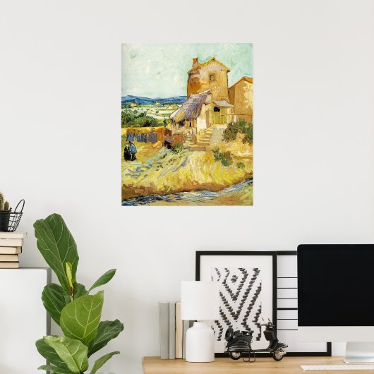 Vincent Van Gogh - De oude Mill Poster (Thuiskantoor)