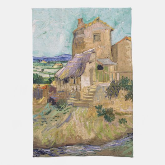 Vincent van Gogh - De Oude Molen Theedoek (Verticaal)
