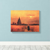 Vincent van Gogh - de oude toren op de velden Canvas Afdruk (Insitu (Houten vloer))