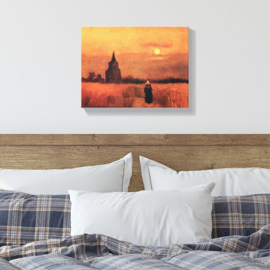 Vincent van Gogh - de oude toren op de velden Canvas Afdruk (Insitu (Slaapkamer))
