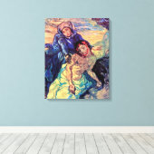 Vincent Van Gogh - de Pieta - Jesus & Virgin Mary Canvas Afdruk (Insitu (Houten vloer))