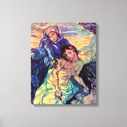 Vincent Van Gogh - de Pieta - Jesus & Virgin Mary Canvas Afdruk (Voorkant)