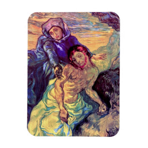 Vincent Van Gogh - de Pieta - Jesus & Virgin Mary Magneet