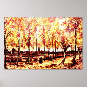 Vincent Van Gogh - De poplars in Nuenen 2 Poster