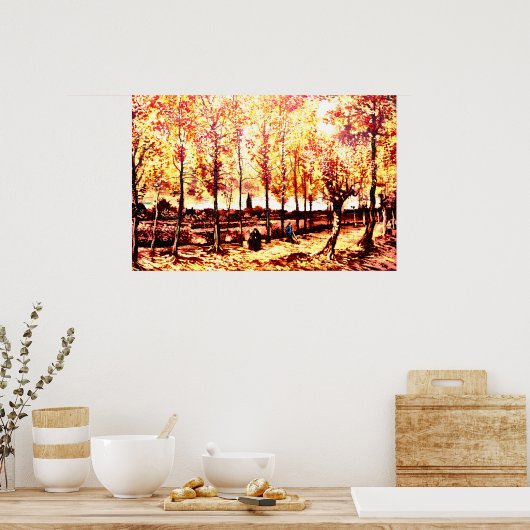 Vincent Van Gogh - De poplars in Nuenen 2 Poster (Keuken)
