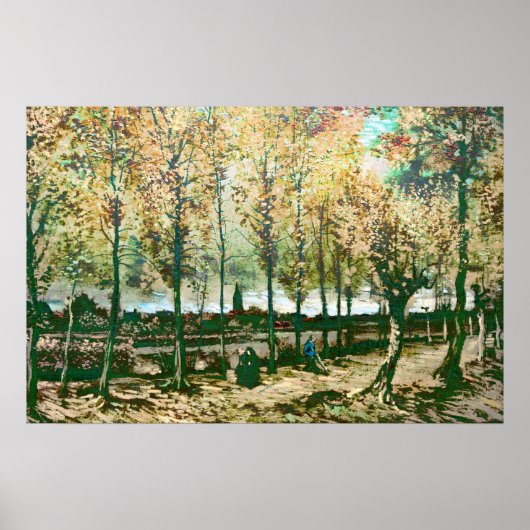 Vincent Van Gogh - De poplars in Nuenen Poster (Voorkant)