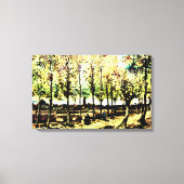 Vincent van Gogh - De populieren in Nuenen 3 Canvas Afdruk (Voorkant)