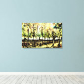 Vincent van Gogh - De populieren in Nuenen 3 Canvas Afdruk (Insitu (Houten vloer))