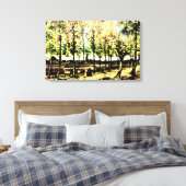 Vincent van Gogh - De populieren in Nuenen 3 Canvas Afdruk (Insitu (Slaapkamer))