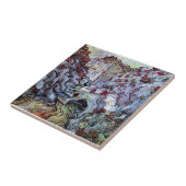 Vincent Van Gogh - De Ravine (Les Peiroulets) Tegeltje (Zijkant)