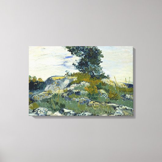 Vincent van Gogh - De Rocks Canvas Afdruk (Voorkant)