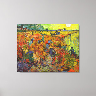 Vincent van Gogh - De Rode Vineyard Canvas Afdruk