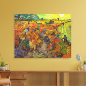 Vincent van Gogh - De Rode Vineyard Canvas Afdruk (Insitu (Woonkamer))