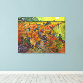Vincent van Gogh - De Rode Vineyard Canvas Afdruk (Insitu (Houten vloer))